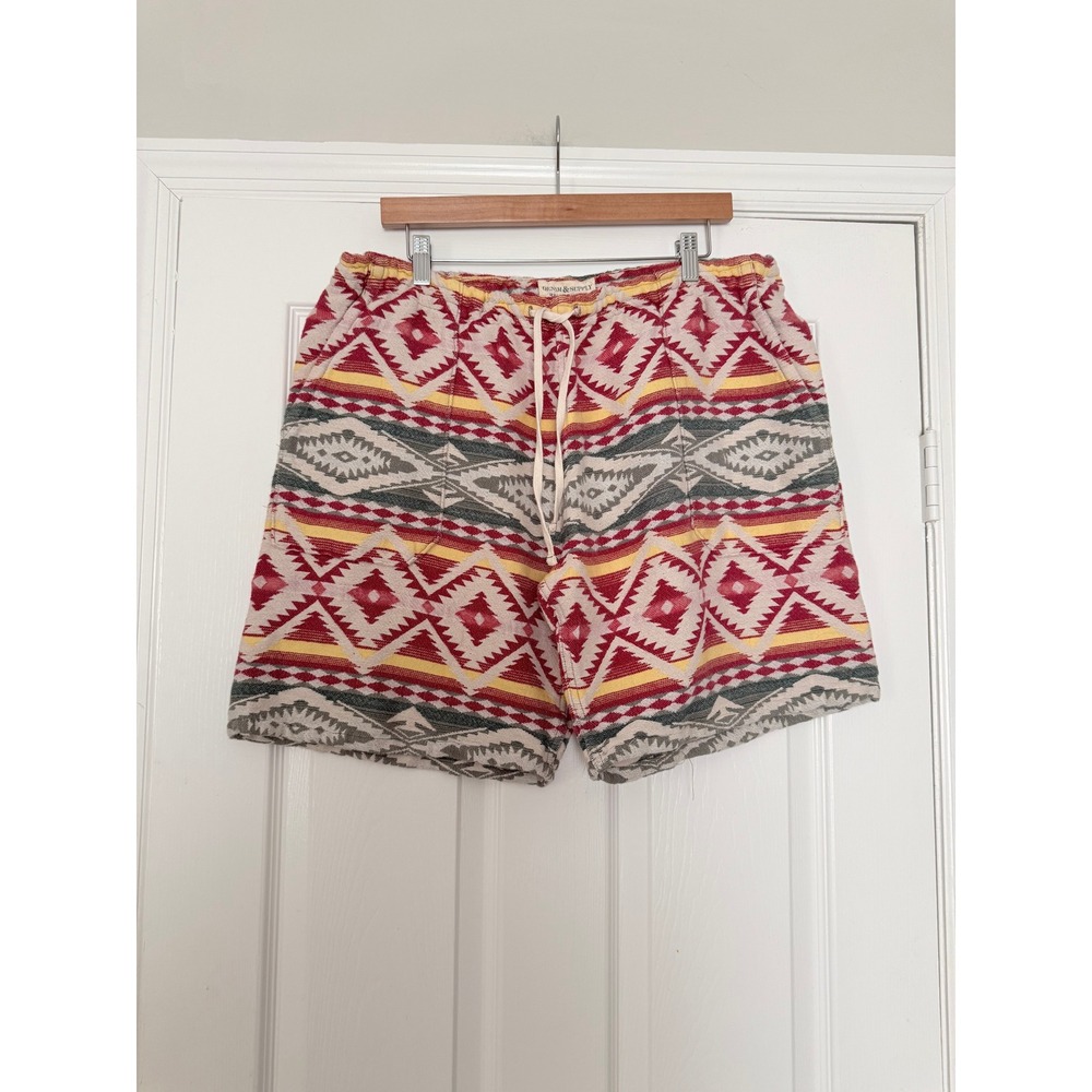 Denim & Supply Ralph Lauren Southwestern Aztec Shorts XXL 100% Cotton Drawstring